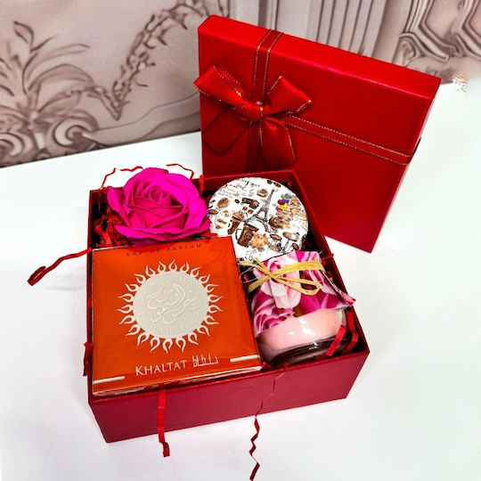 Epso Set Cadou Femei Parfum Arabian Oglindă Săpun Lumânare Parfumată cu Trandafir În Cutie Elegantă