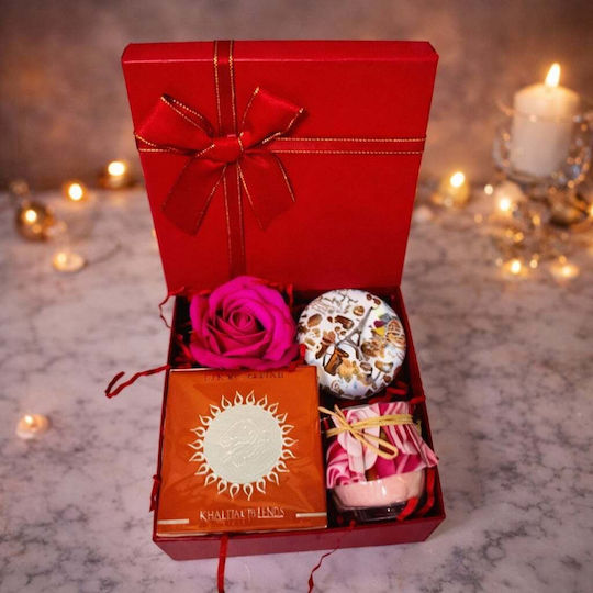 Epso Set Cadou Femei Parfum Arabian Oglindă Săpun Lumânare Parfumată cu Trandafir În Cutie Elegantă