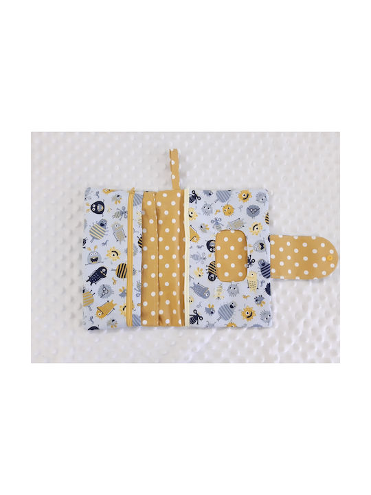 Babyvalia Fabric Case for Baby Wipes Blue Monsters