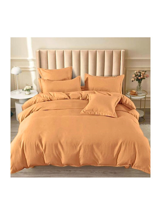 Kotonia Home Set Huse Pentru Pilote 100% Bumbac 150x200cm Simplă Cu Față De Pernă Cacao