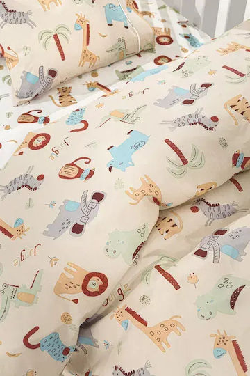 Guy Laroche Kids Sheets Set Jungle Natural 165x250cm Guy Laroche Kids Sheets Set Jungle Natural 165x250cm