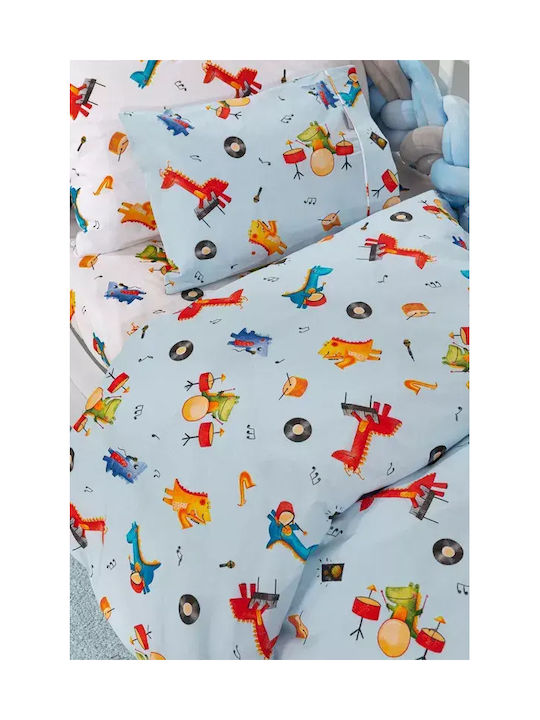 Guy Laroche Set Kids Sheets Cotton Band Band Sky 165x250cm 3 Pieces