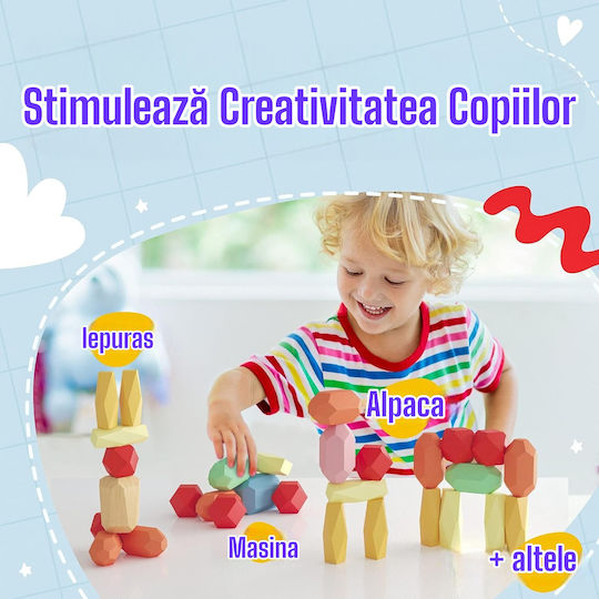 Malvys Wooden Stacking Toy for 3+ Months