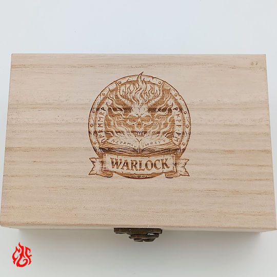 Wooden Dice Box Warlock Laser Print Classes Dungeons Dragons