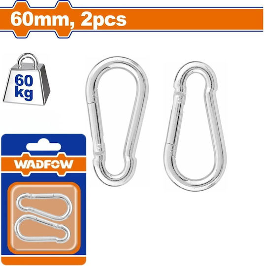 Wadfow Set of Mountaineering Hooks Nickel 60mm 2pcs Wql2k03