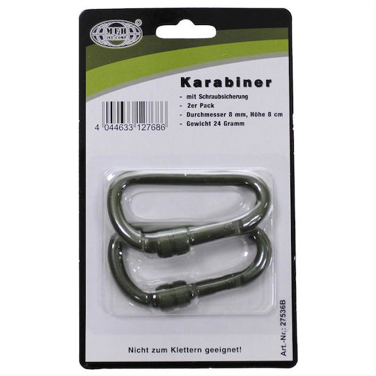 MFH D Lockable Carabiners 2pcs
