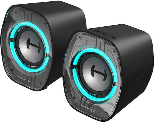 Edifier G1000 Ii Kabellose Computerlautsprecher 2.0 mit RGB-Beleuchtung und Bluetooth Leistung 2W Schwarze