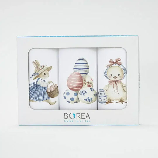 Borea Bunnybloom Ποτηρόπανο σε Λευκό Χρώμα 50x70cm 3τμχ Borea Bunnybloom Ποτηρόπανο σε Λευκό Χρώμα 50x70cm 3τμχ