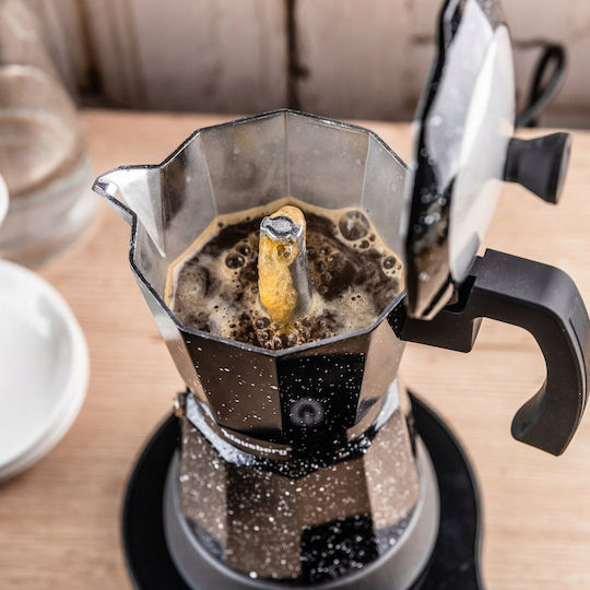 Klausberg Electric Stovetop Espresso Pot 6 Cups 500W Silver