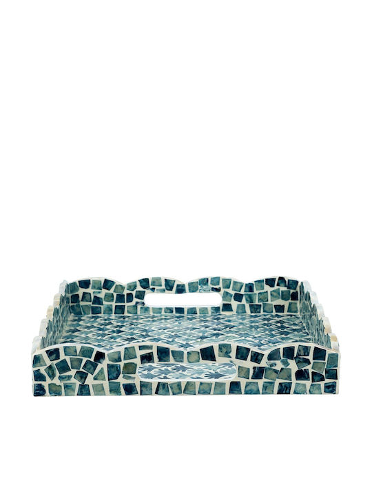 Artekko Decorative Wooden Rectangular Tray 40x32.5x5cm