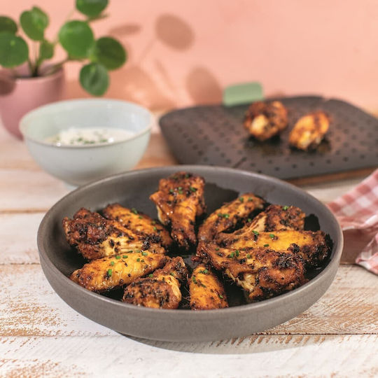 Βάση Ψήσιμο Φριτέζα Ζεστό Αέρα Lekue 1010156 22x22 Cm 20/+220°c Σιλικόνη Γκρι