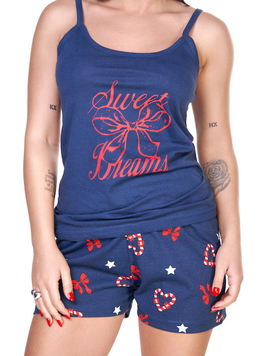 Comfort Summer Women's Pyjama Set Blue