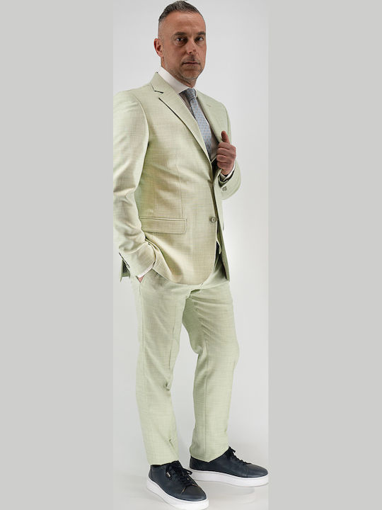 Men's Suit with Vest Mint