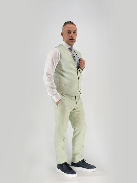 Men's Suit with Vest Mint
