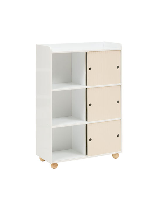 A-s Bouli Floor Bookcase Wooden Beige 69.5x30x101cm