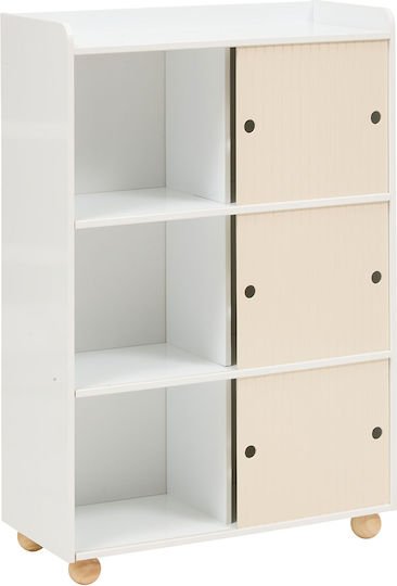 A-s Bouli Βιβλιοθήκη Δαπέδου Ξύλινη Μπεζ 69.5x30x101cm