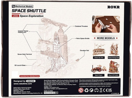 Robotime Lka02 Rokr Space Shuttle 446pcs