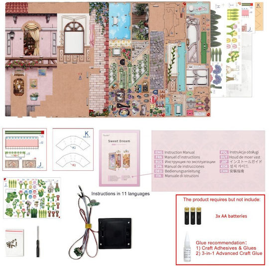 Tonecheer Jucărie de Construcție Puzzle 3D din Lemn