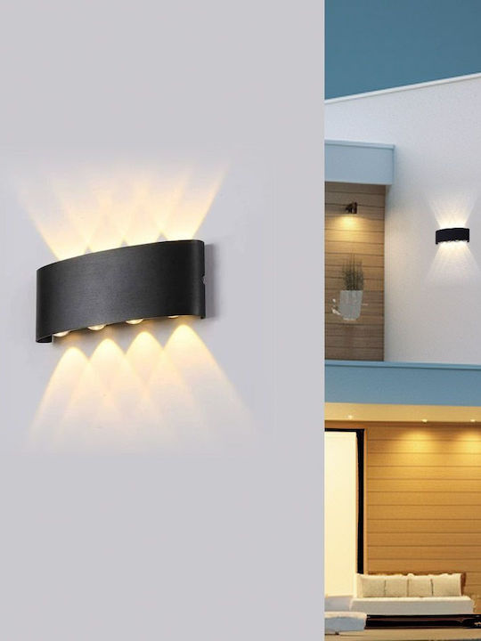 Vivalux Aruba Wall-Mounted Outdoor Ceiling Lamp LED IP65 8W with Adjustable White Light 22x8x4.5cm