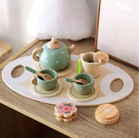 Malvys Malvys Teeservice Spielzeug aus Holz 15 Stück