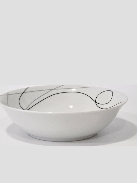 Karvounis Plate Soup made of Porcelain White 23.5cm