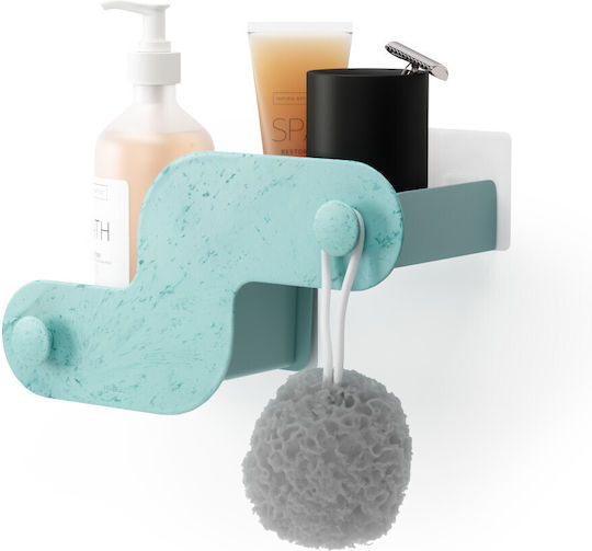 Umbra Wall Mounted Bathroom Plastic Shelf 30x13x13cm Blue