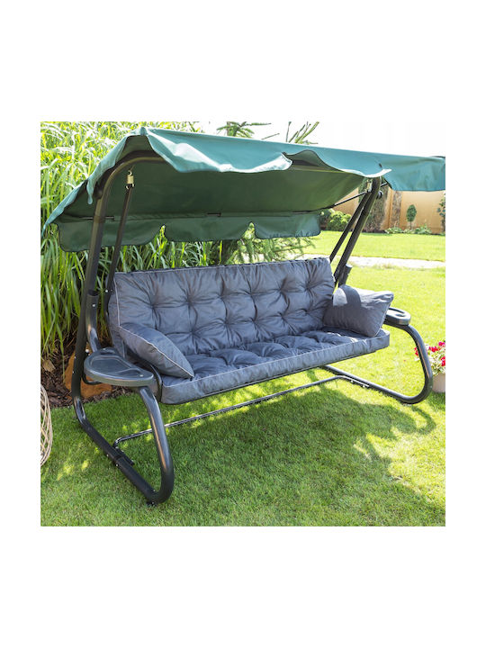 Garden Sofa Cushion with Backrest Gray