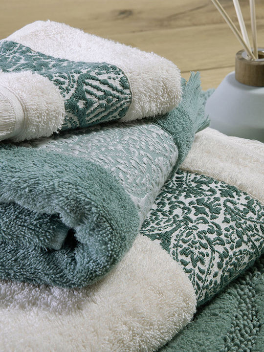 Nef-Nef Homeware Badehandtuch-Set 3 Stück Jetrix Grüne Gewicht 500gr/m²
