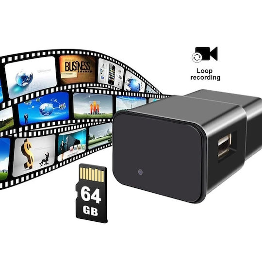 Încărcător Usb Cameră Spionaj Iuni Ip1000 64gb Wifi Vizualizare 4k Audio-video P2p