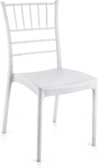 Set Mobilier Catering Eveniment Raki Masă Pliabilă Dreptunghiulară 180x76xh74cm Blat Complet 8 Scaune 44x42xh92cm Plastic Metal Alb