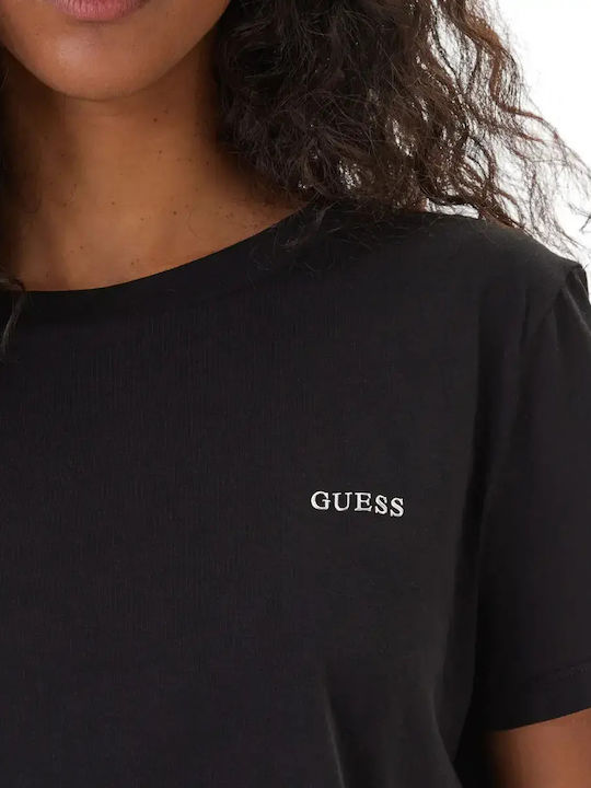 Damen Crop T-Shirt Schwarz