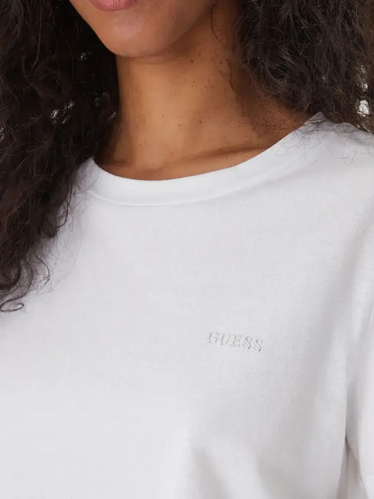 Tricou Crop Damă Alb