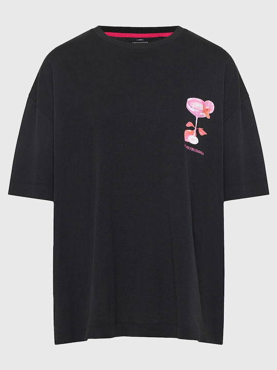 Damen T-Shirt Schwarz FBL013-156-04-Schwarz