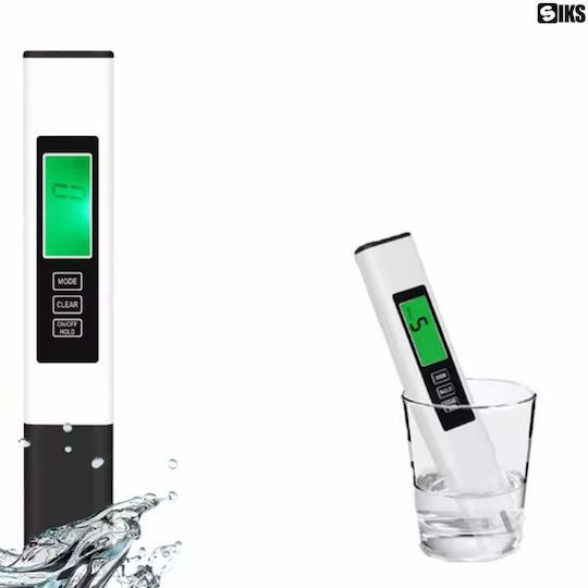 Siks Tester Digital Verificare Calitatea Apei Afișaj Led Măsoară Tds Ec °c °f Potrivit Pentru Testarea Apei Potabile Acvarii Piscine Fântâni Include Termometru Digital Măsurare Temperatură Apă Impermeabil Alb Negru