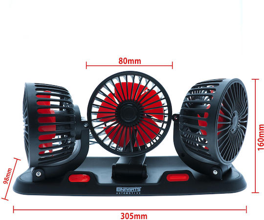 Einparts 24v Fan Trucks Buses 3 Rotating Heads