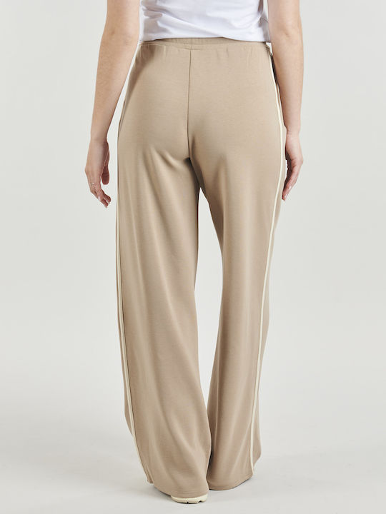Flared Sweatpants Beige