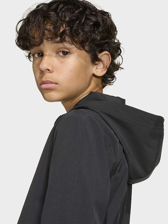 Kids Sweatshirt Cardigan with Hood Black