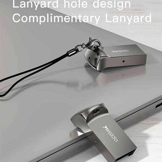 Кард Рийдър Usb Към Tf 480mbps Алуминиев Yesido Сив
