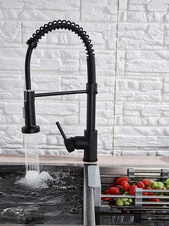 Berg Küchenarmatur Zähler mit Abnehmbare Dusche Schwarze