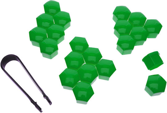 Extremo Tuning 19 Mm Green Bolt Caps Wheel Protection Set 20 Pieces