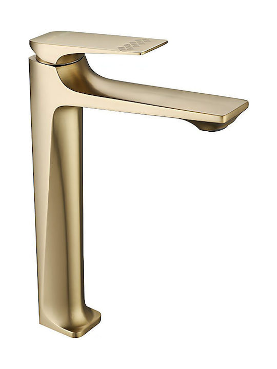 Retro Waschbeckenarmatur Groß Gold
