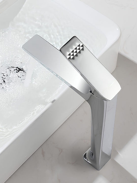 Retro Waschbeckenarmatur Groß Silber