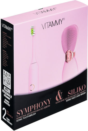 Vitammy Symphony Sonic Toothbrush Rose Gold + Vitammy Silko Sonic Facial Brush