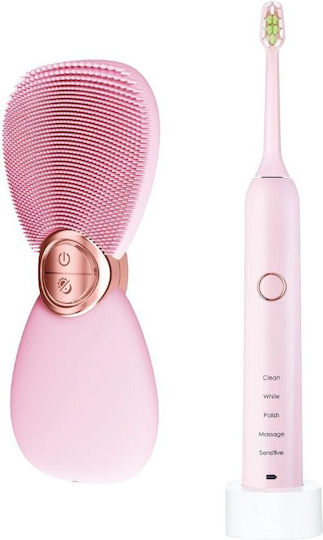 Vitammy Symphony Sonic Toothbrush Rose Gold + Vitammy Silko Sonic Facial Brush