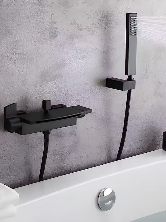 Mischen Badewannenarmatur Komplettes Set Schwarze