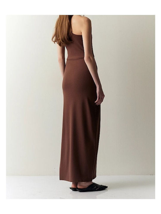 Sommer Maxi Abendkleid Schokolade