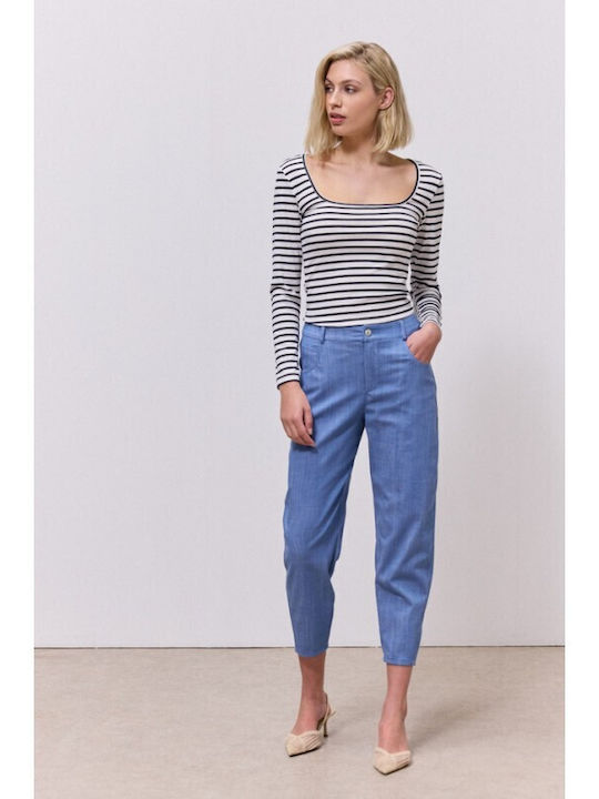 Set Dama Albastru Deschis cu Pantaloni