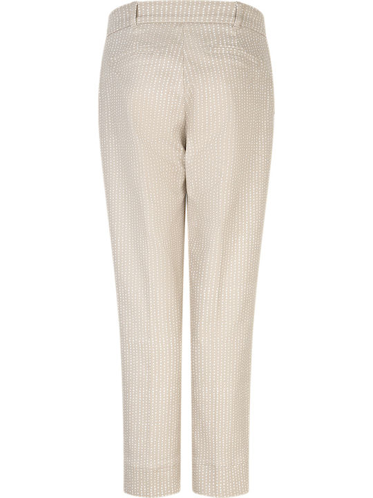 Damen Stoffhose in Regulärer Passform Pebble