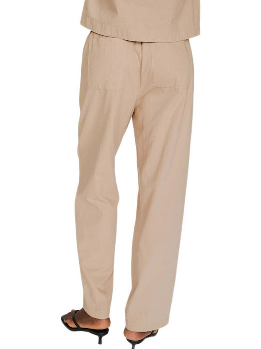 Grace & Mila Women's Pantaloons with Rubber Band Beige