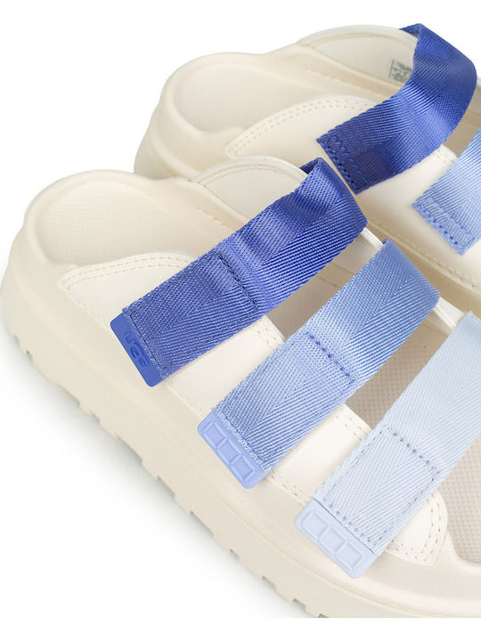 Goldenglow Slide Flache Sandalen für Damen Weiß